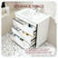 Meuble-lavabo de salle de bain autoportant seulement, avec trois tiroirs à fermeture douce et poignées métalliques personnalisables, blanc et noir