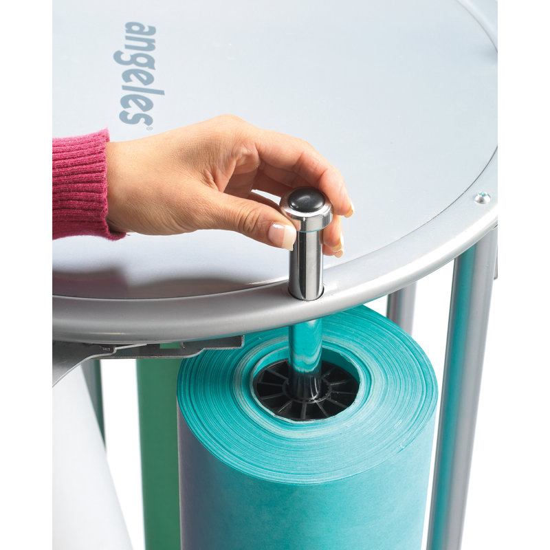 Angeles 5-Roll Steel Mobile Paper Rack with Lockable Casters