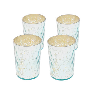 Porte-votive en verre tacheté