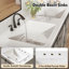 Ensemble de meuble-lavabo double en bois manufacturé 2 tiroirs 2 portes Chimira-101339864-129439377