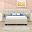 Lit plateforme tapissier avec tête de lit et tablettes Peg-351687683-351687682