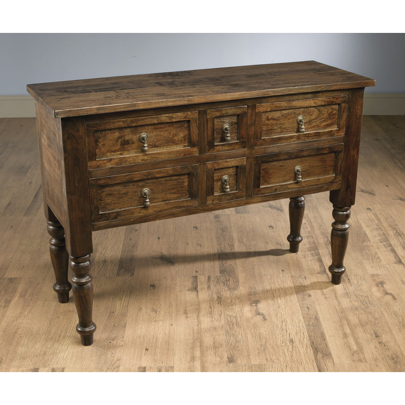 Dierking 50" 6-Drawer Buffet Table, Walnut