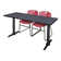 Neyland Cain T-Base training table and 2 Zeng stackable chairs