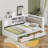 Full Size Corner Bed Frame With Storage Bookcase And Upholstered Headboard, Charging Station And Drawers-108195612-108195617