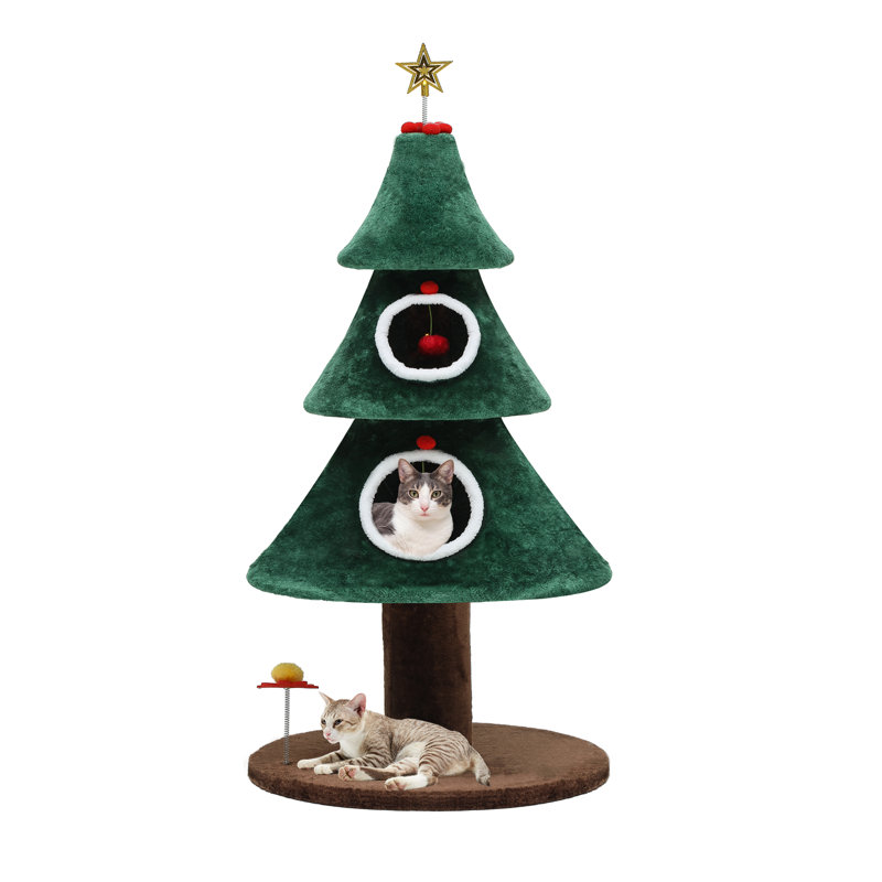 Arbre à chat festif 52 "avec jouets et condos pour chat