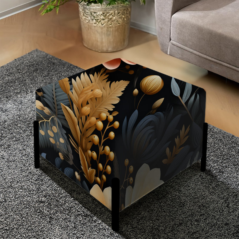 Woodland Floral Cottage Dream - Repose-pieds carré floral