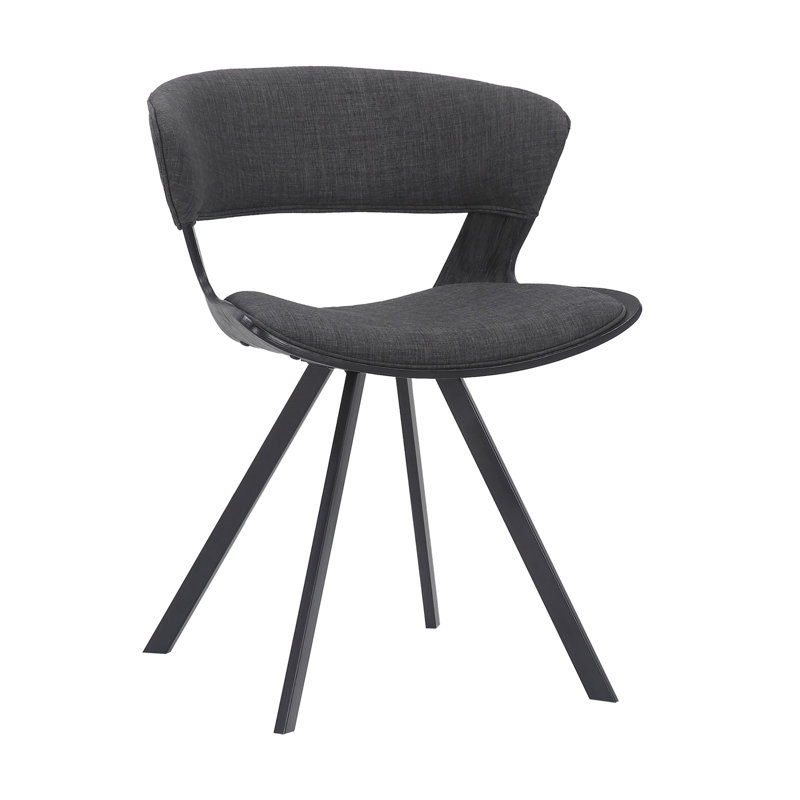 Benn Upholstered Side Chair, Black, Brown