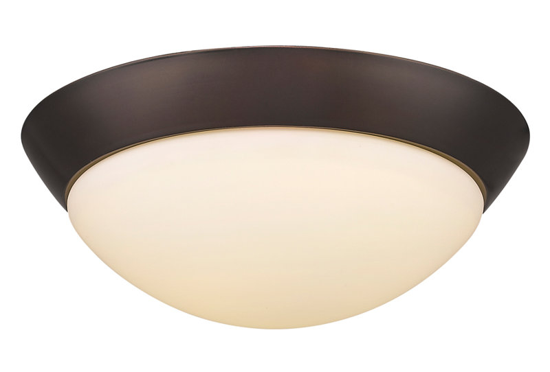 Vizcarrondo Glass Flush Mount, 22W LED, Satin Nickel