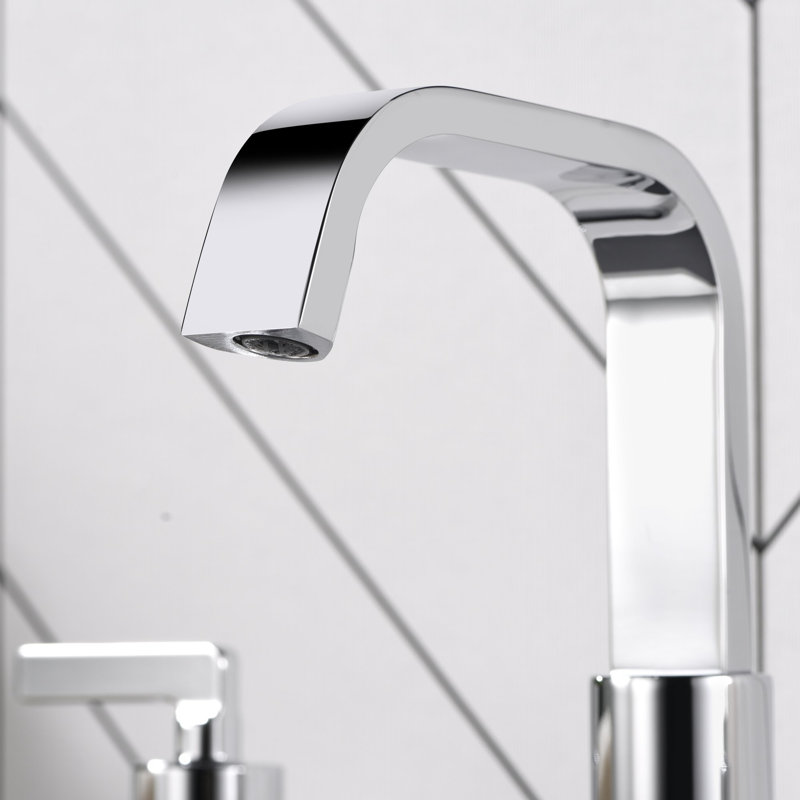 Dayani Two-Handle 6" to 10" Widespread Lavatory Bathroom Faucet with Drain Assembly - Chrome Polished, Chrome Polished