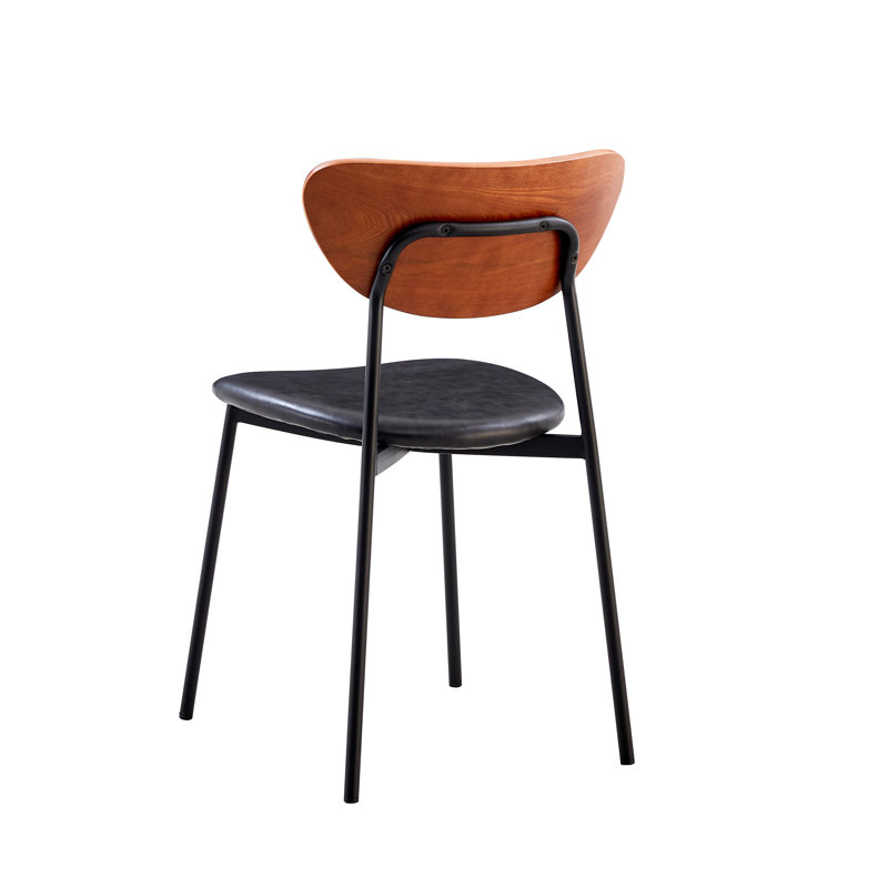  Chaise noire en similicuir, Black