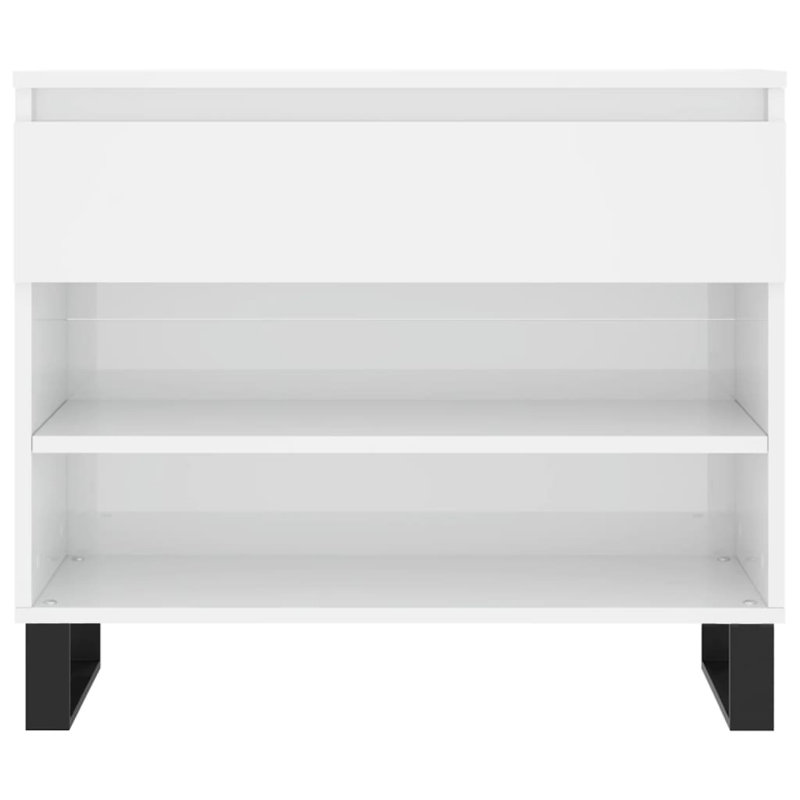 6 Pair Shoe Storage Cabinet, High Gloss White