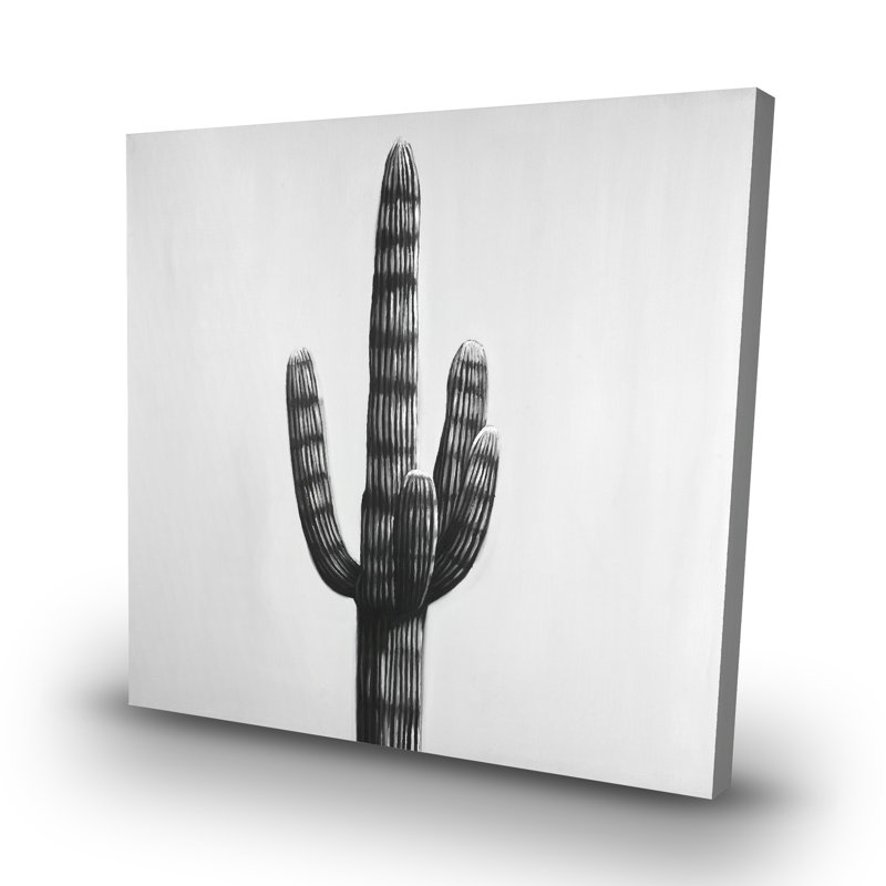 Large cactus - 32"x32" art on canvas