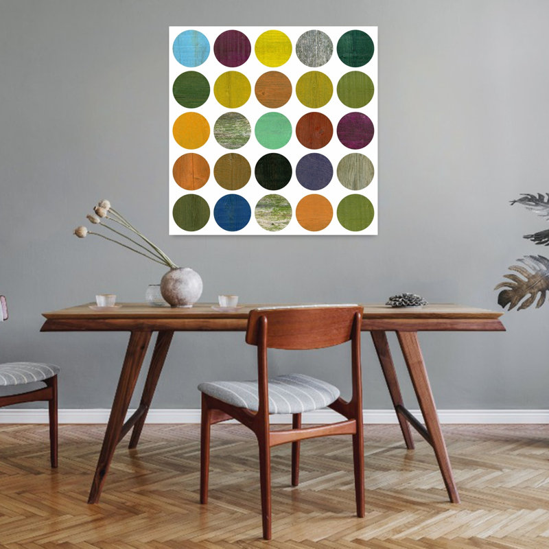 Rustic Rounds 4.0 Contemporary Abstract Art, 32" H x 32" W