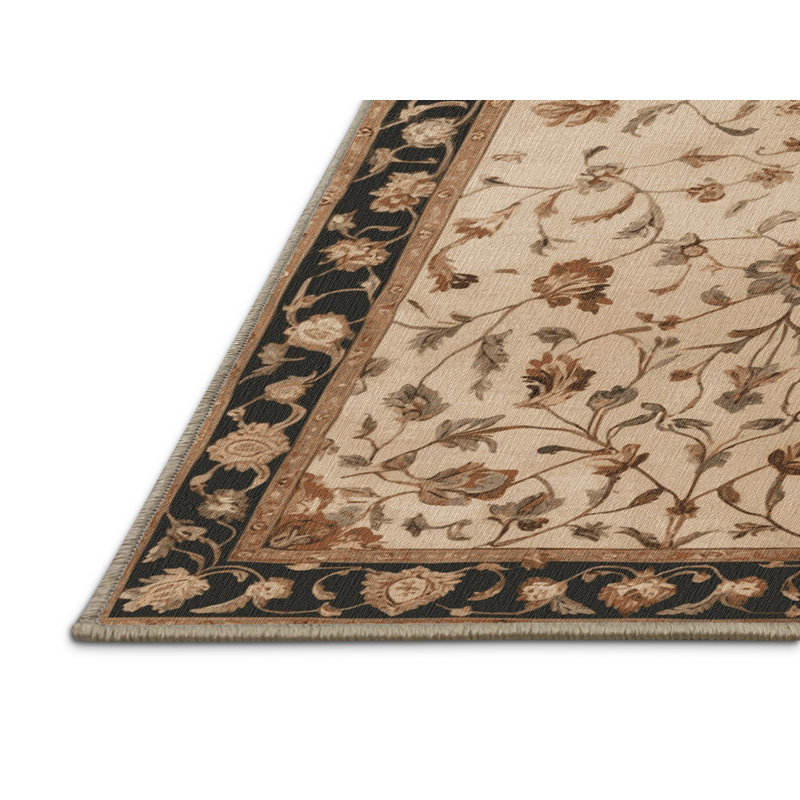 Tapis brun lavable à la machine, Rectangulaire 2 pi x 3 pi