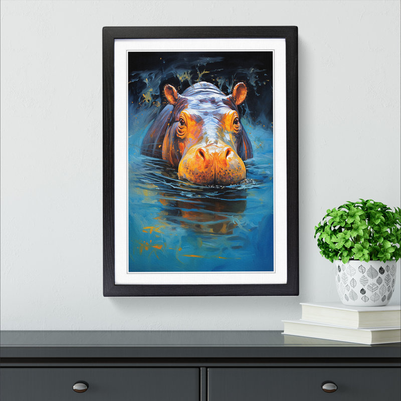 Hippo Abstract - Framed Print