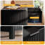 Commode 6 tiroirs cannelée de 47,2 po avec design incurvé, commode moderne pour chambre à coucher-129742738