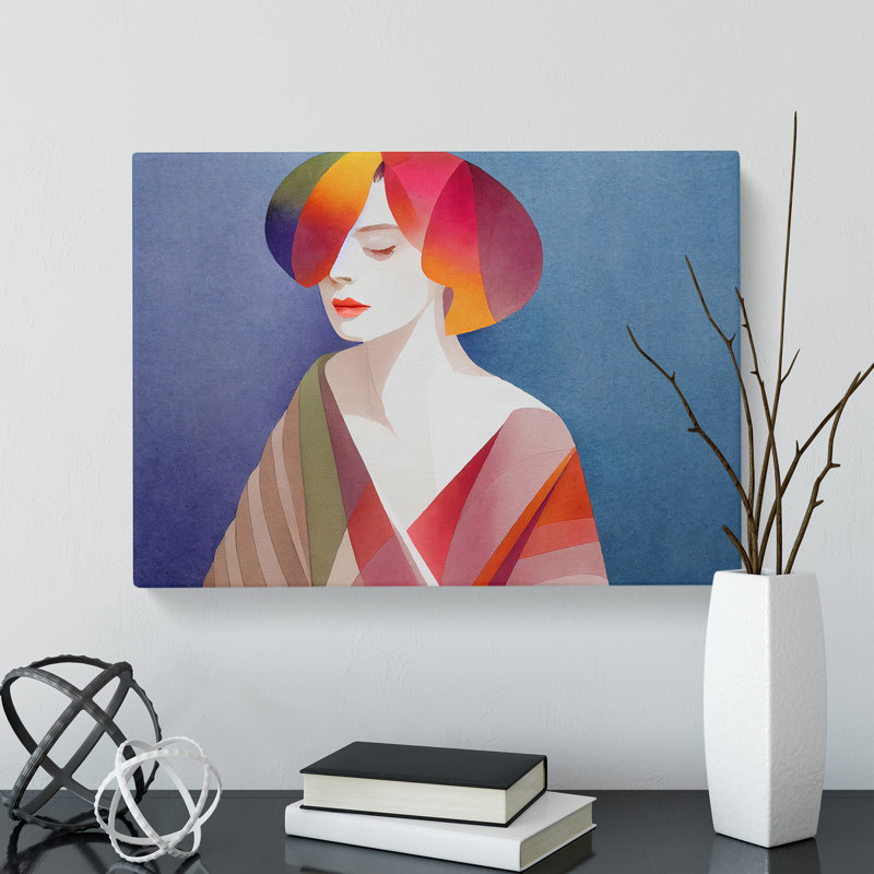 Woman In Watercolour Vol.1 Abstract - Wrapped Canvas Print, 40cm H x 60cm W x 3cm D