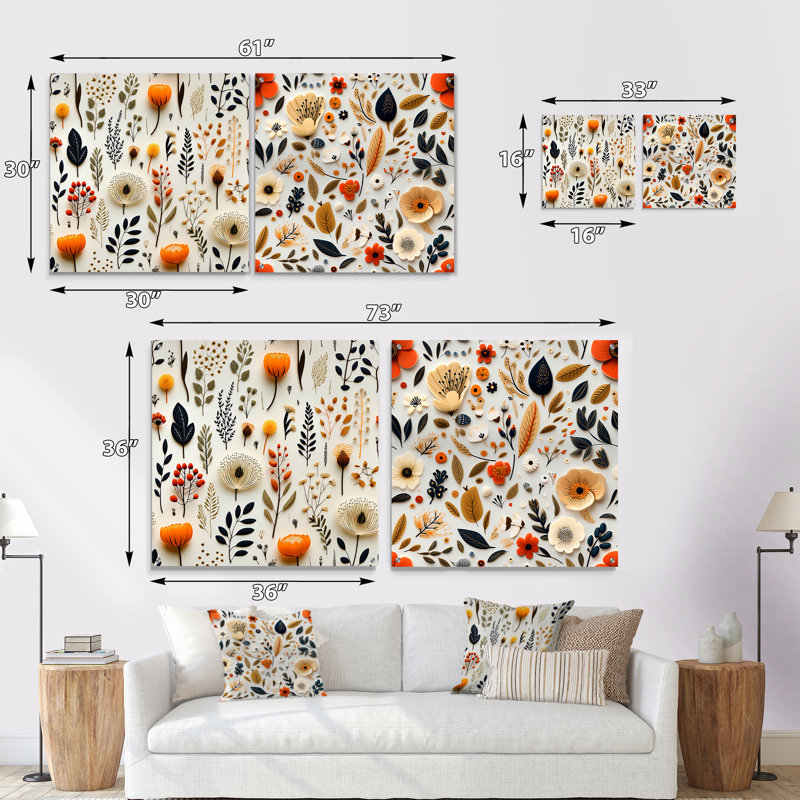 Ludovic - Ensemble de 2 art mural en verre acrylique, H 16 po x l 33 po