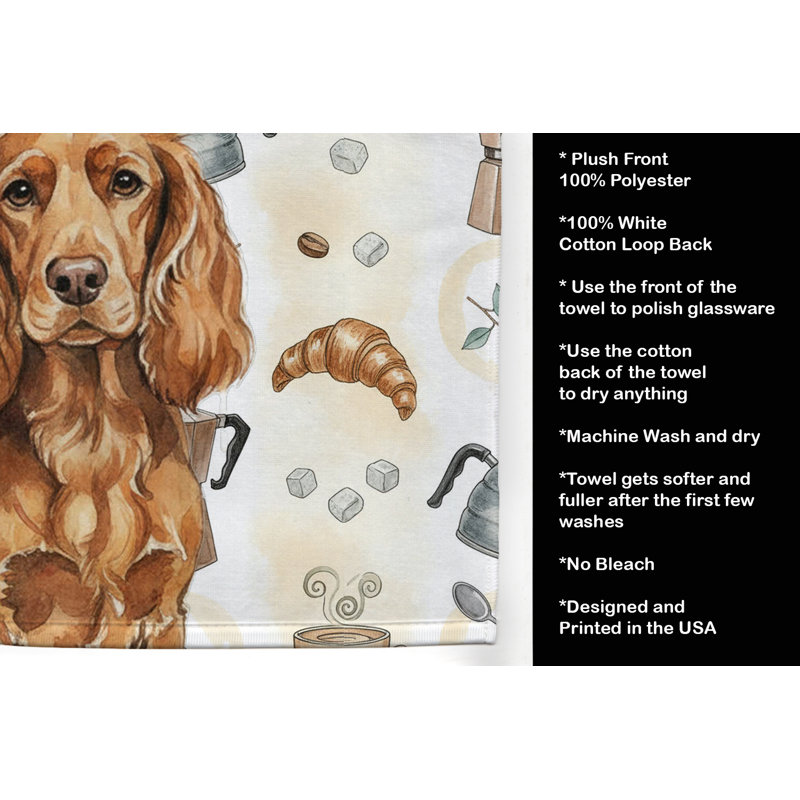 Boykin Spaniel Coffee Bar Kitchen Towel, Boykin Spaniel