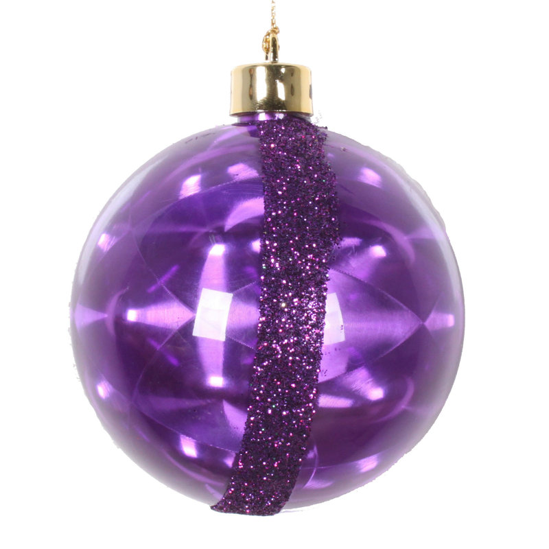 Ornement boule à réflecteur, Mauve