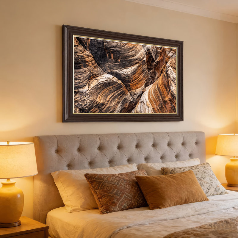«Layered Striated Rock», art mural sur toile Canyon, 12"H x 18"W