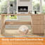 Bureau de direction cannelé de 60 po avec grand tiroir de classement et grande station de charge, bureau moderne en bois avec rangement, bureau d'ordinateur pour le travail, salon, chambre à coucher, durable et robuste, naturel