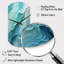 Turquoise bleu et blanc Serenity Swirl I - horloge murale asymétrique en spirale abstraite, horloge murale cylindrique moderne-105566107