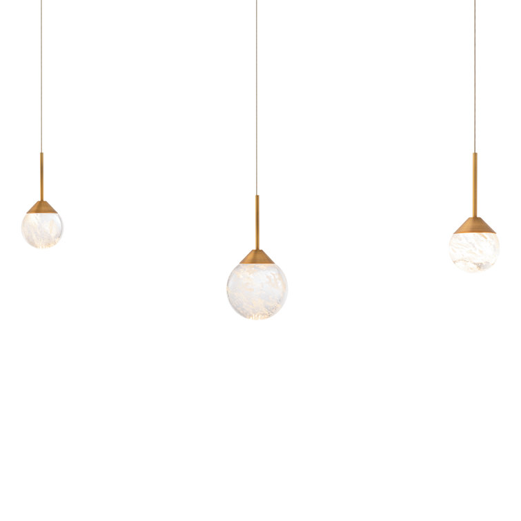 Quest 3 Light Crystal LED Multi-Light Pendant