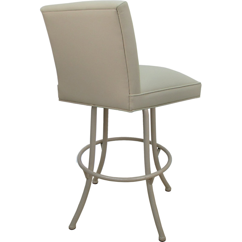 Ensemble de 3 tabourets pivotants en métal de 34 po, Taupe, Beige