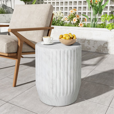 Outdoor Cicci Carved Side Table