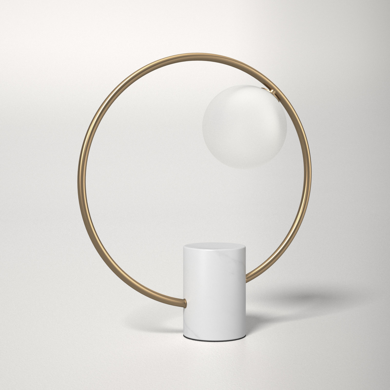 Roshena Marble Novelty Lamp, White/Gold