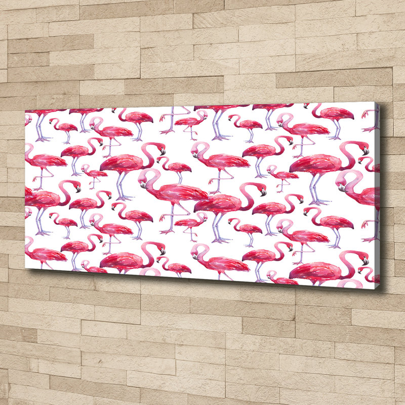 Flamingos - No Frame Print on Canvas