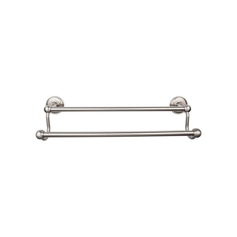Edwardian Bath Double 32 1/2" Wall Mounted  Towel Bar, Brushed Satin Nickel