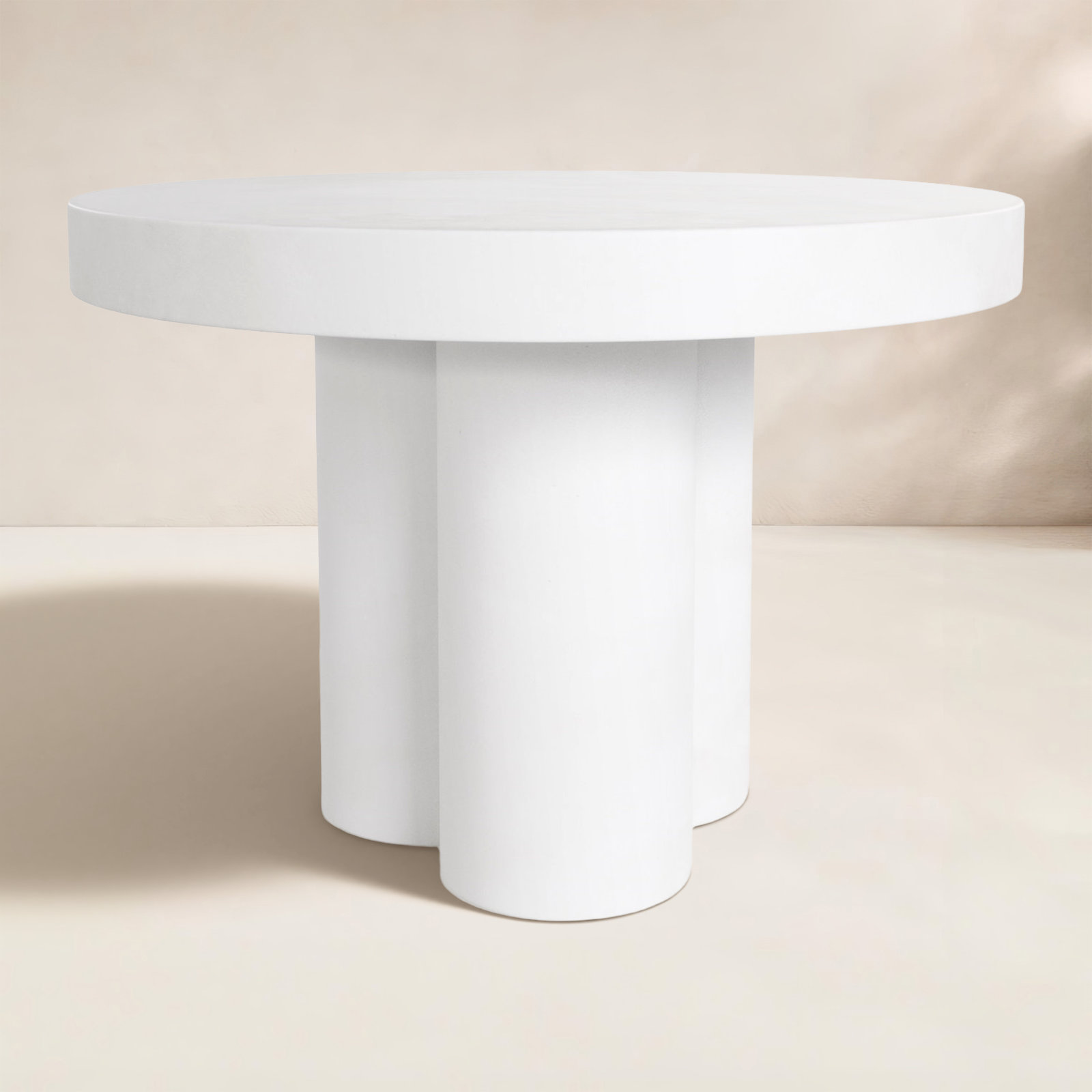 Kenneth 43" Patio Dining Table, White