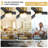 52"Smart Flush Mount 3-Blade Solid Wood Ceiling Fan With Light and Remote/App/Voice Control（Black&Gold）-1293491629