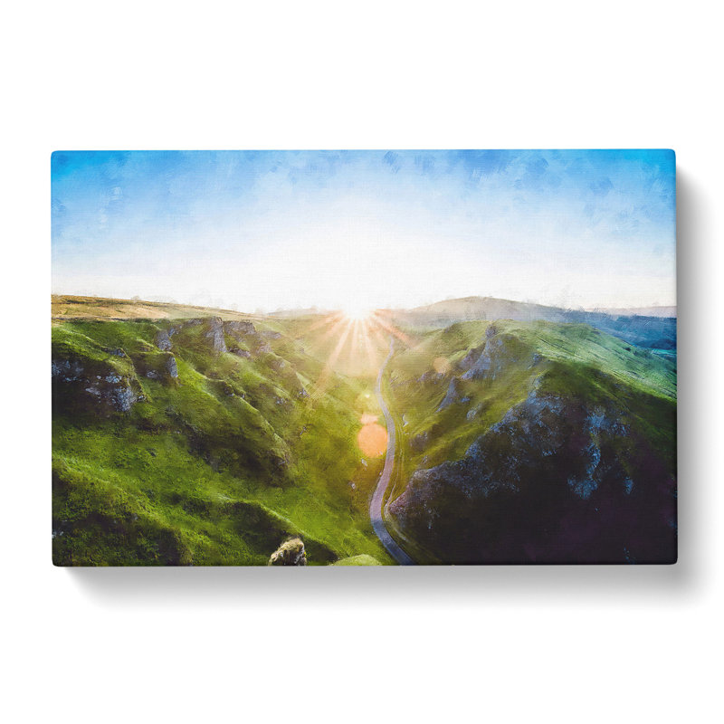 Winnats Pass Hope Valley - Wrapped Canvas, 40cm H x 60cm W x 3cm D