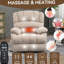 Fauteuil inclinable électrique en chenille de 23 po de large et à dossier haut avec massage par vibration à 8 points et chauffage lombaire-1444357275