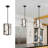 2-Light Frosted Glass Square/Rectangle Modern Pendant Light-1540620853