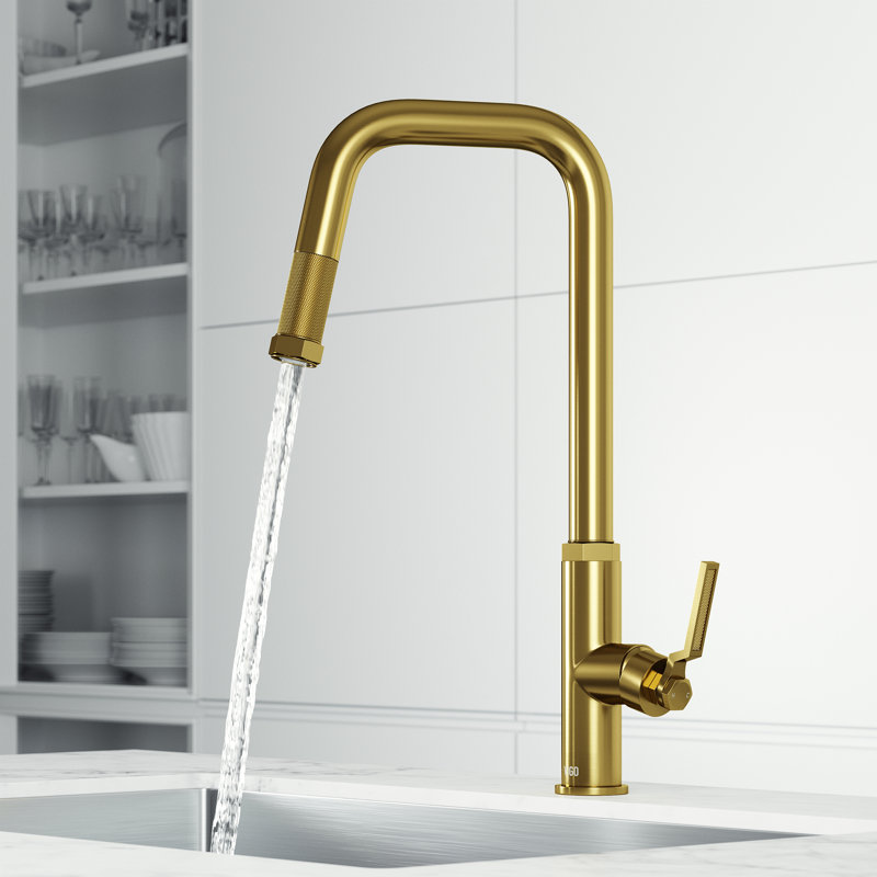 Hart 18 H 1-handle Pull-Down Kitchen Faucet, Matte Brushed Gold