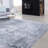 Jahiem Abstract Mist Gray Blue High- Low Indoor Rug-1428943199