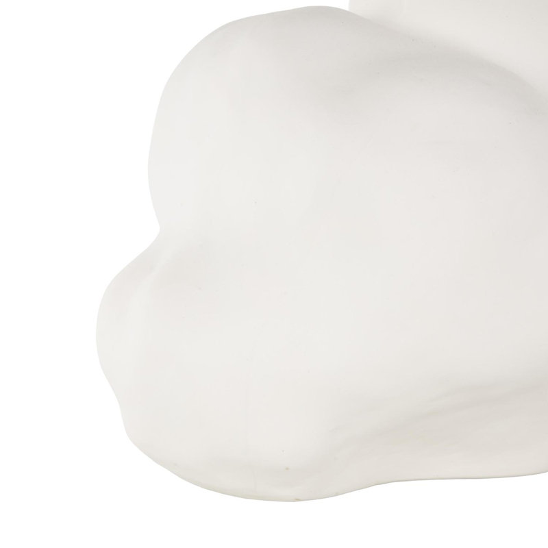 Vase abstrait en céramique Acosta, Blanc