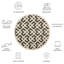 Tapis intérieur / extérieur noir / beige à motif géométrique Arneshia-20794166