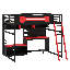 Lit mezzanine en bois avec bureau-260935926