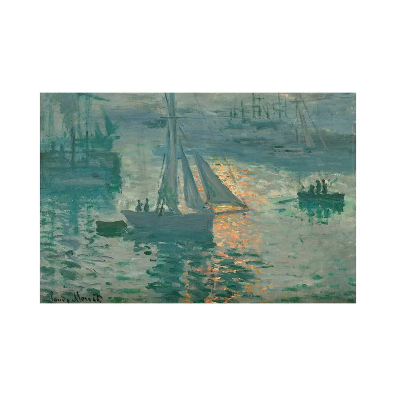 Sunrise (Marine), 1873 by Claude Monet - Wrapped Canvas Painting, 66.04 cm H x 45.72 cm W x 3.175 cm D