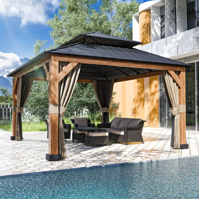 15 pi X 13 pi Pavillon de jardin en aluminium