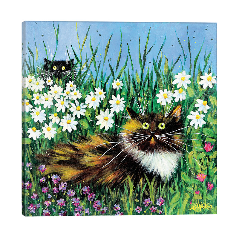 Flower Prowlers 1 Piece Wrapped Canvas Painting, 66.04 cm H x 66.04 cm W x 3.175 cm D
