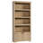 5 Tier Bookshelf,  Farmhouse Bookcase with 2 Doors - Open Display Storage Rack with Anti-Slip Design and Adjustable Shelves-995845733-995845785