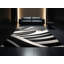 Tapis noir moelleux et moelleux à motif d'arc moderne et élégant-2095193468