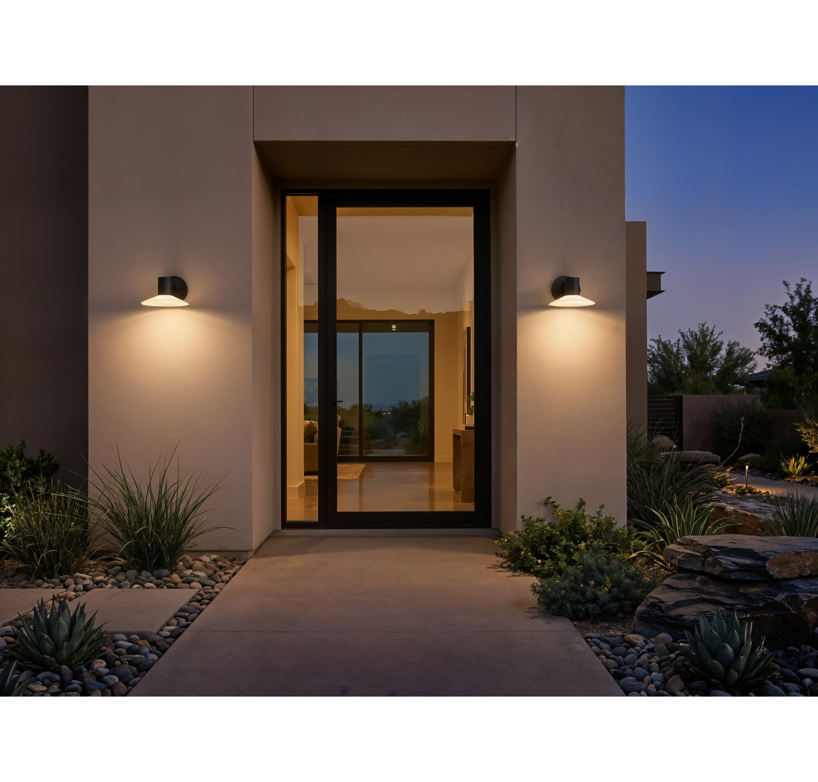Outdoor LED Wall Light, 5.25" H x 8" W x 9.75" D, 6 W