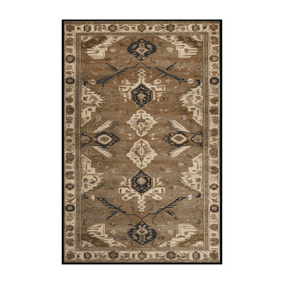 Tapis brun lavable à la machine